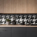 Somertile 7.875X7.875 Inch Piccola Black And White Tweed Porcelain Floor And Wall Tile 25 Tiles 11.46 Sqft.