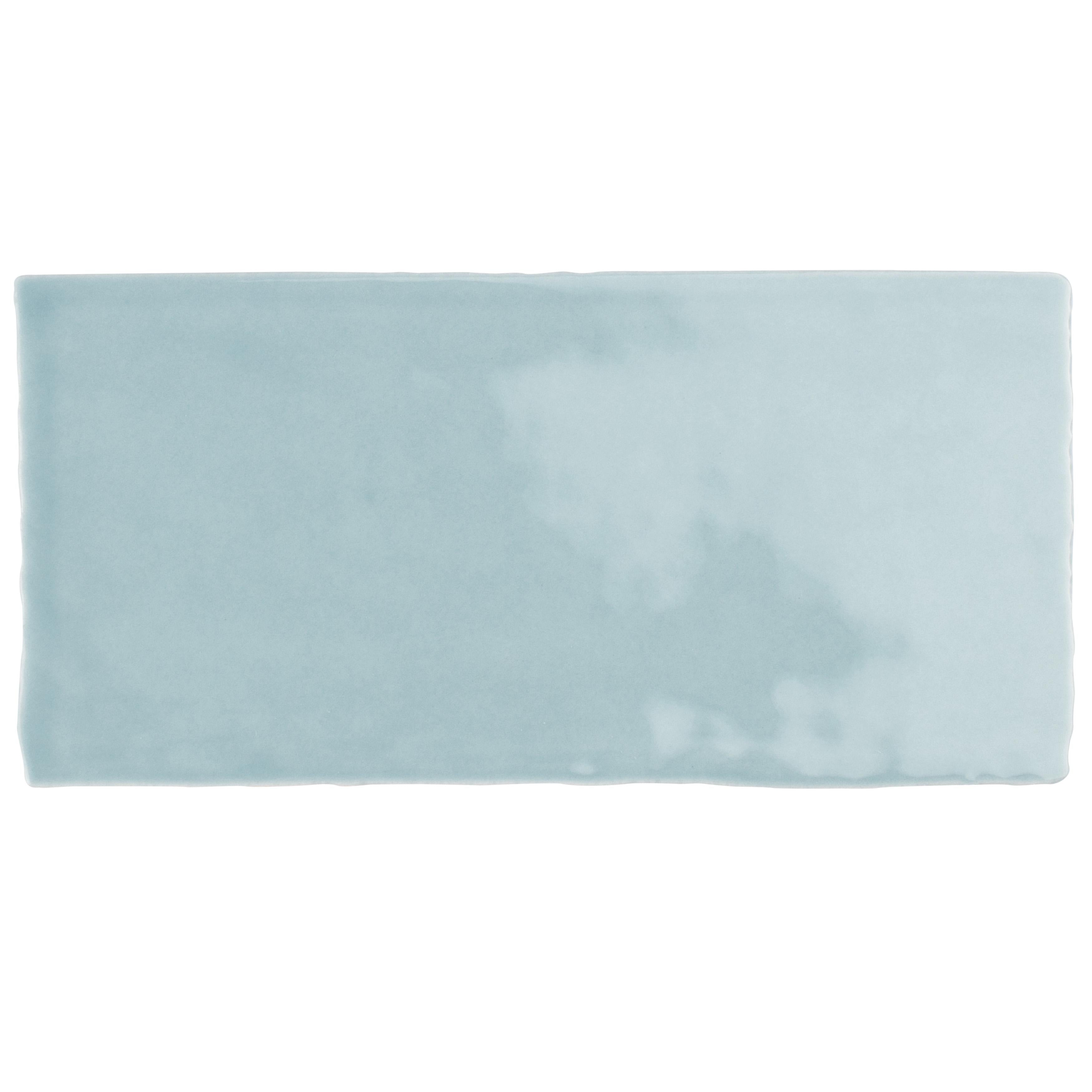 Somertile 2.88 X 5.88 Inch Rook Glossy Sky Ceramic Wall Tile 44 Tiles 5.67 Sqft.