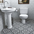 Somertile 7.875X7.875 Inch Cement Queen Mary Storm Cement Floor And Wall Tile 12 Tiles 5.5 Sqft.