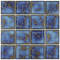 Somertile 12.5X12.5 Inch Avenue Square Azure Porcelain Mosaic Floor And Wall Tile 10 Tiles 11.07 Sqft.