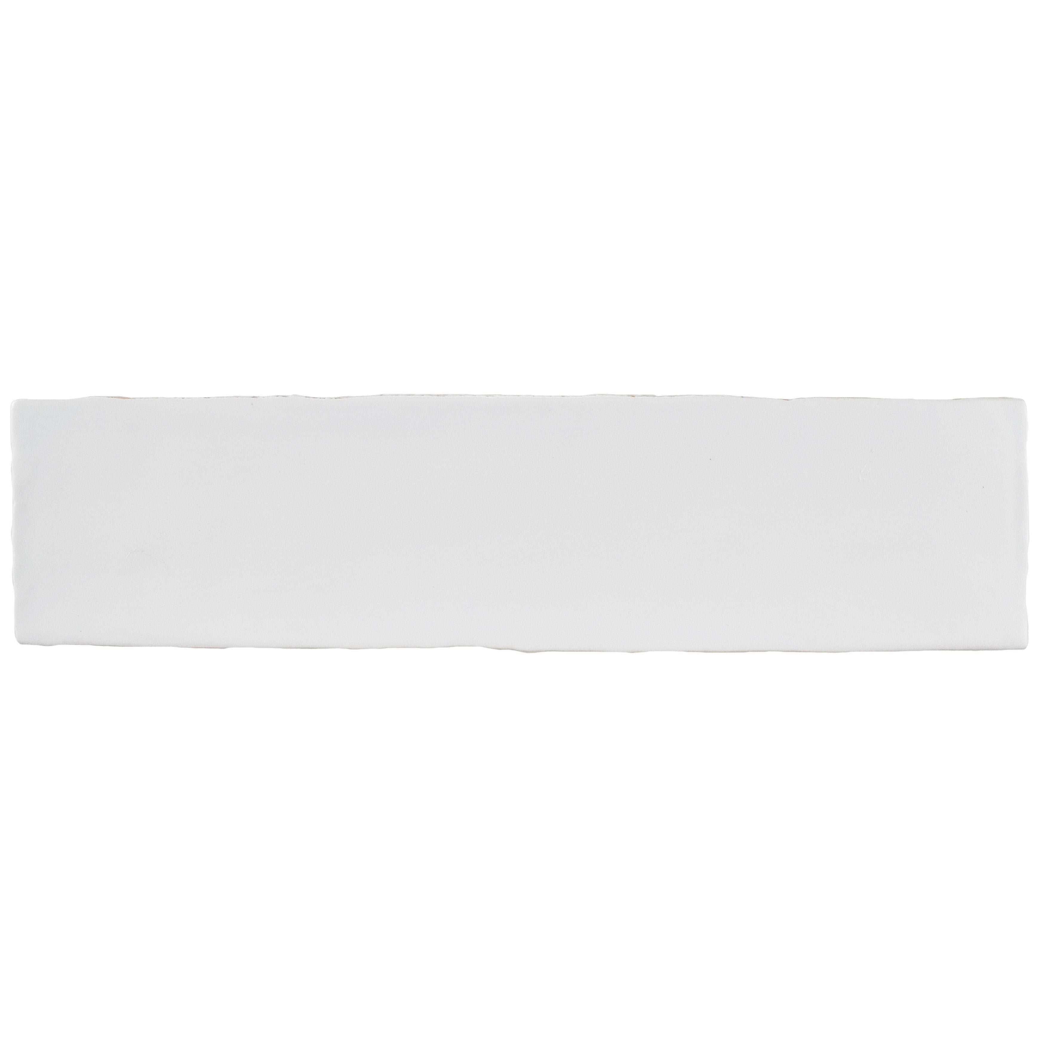 Somertile 3X12 Inch Gloucester Matte Bianco Ceramic Wall Tile 22 Tiles 5.5 Sqft.