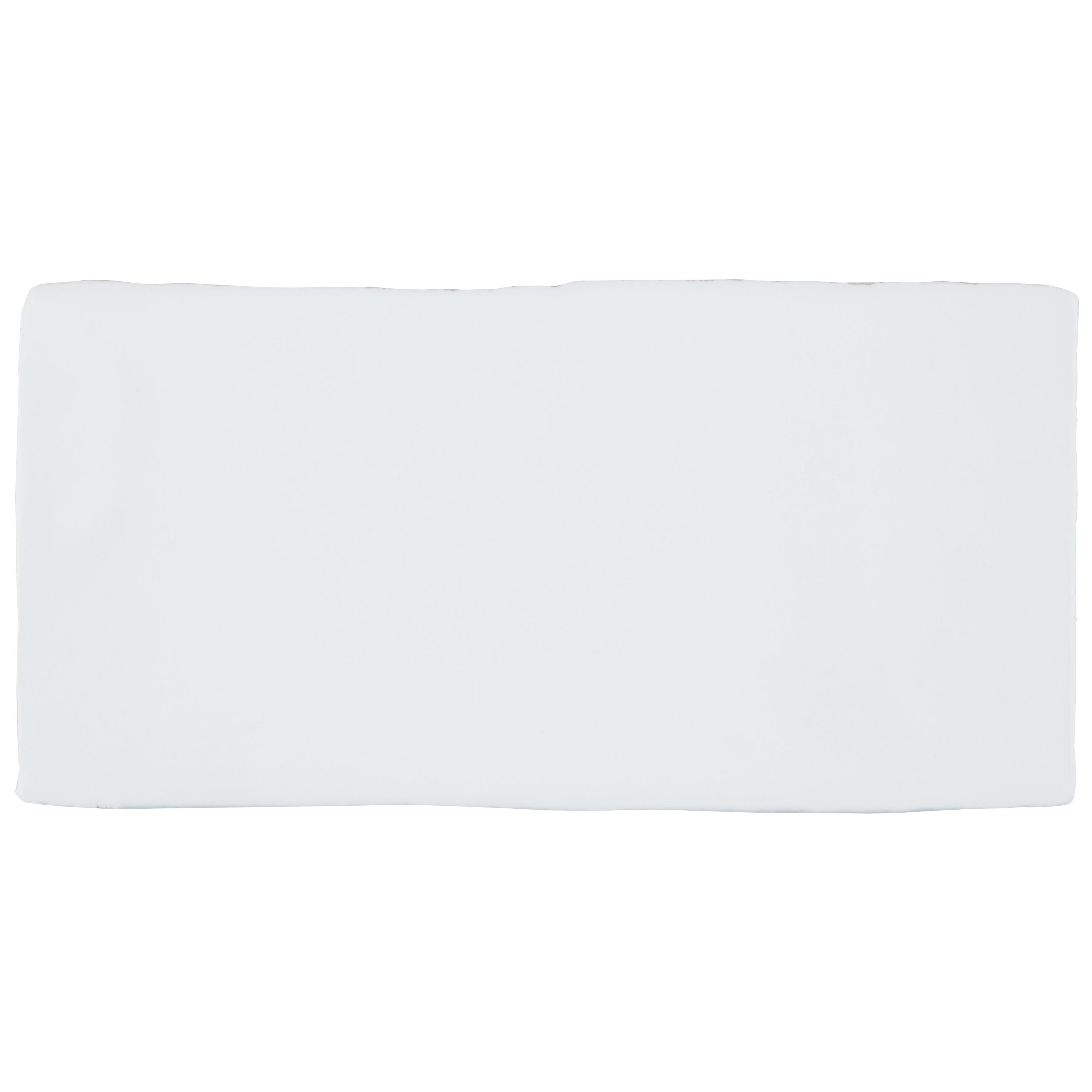 Somertile 3X6 Inch Gloucester Matte Bianco Ceramic Wall Tile 44 Tiles 6.02 Sqft. Case