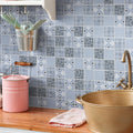 Somertile Classico Blue 11 3 4 In. X 11 3 4 In. X 7 Mm Porcelain Mosaic Tile 10 Tiles 9.79 Sqft.