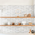 Somertile 3X12 Inch Carra Carrara Glossy Ceramic Wall Tile 44 Tiles 12.16 Sqft.