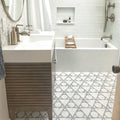 Somertile 7X8 Inch Carra Carrara Hexagon Flow Porcelain Floor And Wall Tile 35 Tiles 11 Sqft.