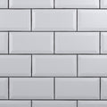 Somertile 3 X 6 Inch Crown Heights Beveled Matte White Ceramic Wall Tile 44 Tiles 6.03 Sqft.