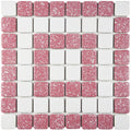 Somertile 11.75X11.75 Inch Scholar Bazaar Flamingo Porcelain Mosaic Floor And Wall Tile 10 Tiles 9.79 Sqft.