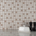 Somertile 11.75X11.75 Inch Scholar Beige Porcelain Mosaic Floor And Wall Tile 10 Tiles 9.79 Sqft.