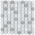 Somertile 11.75X11.75 Inch Scholar Grey Porcelain Mosaic Floor And Wall Tile 10 Tiles 9.79 Sqft.
