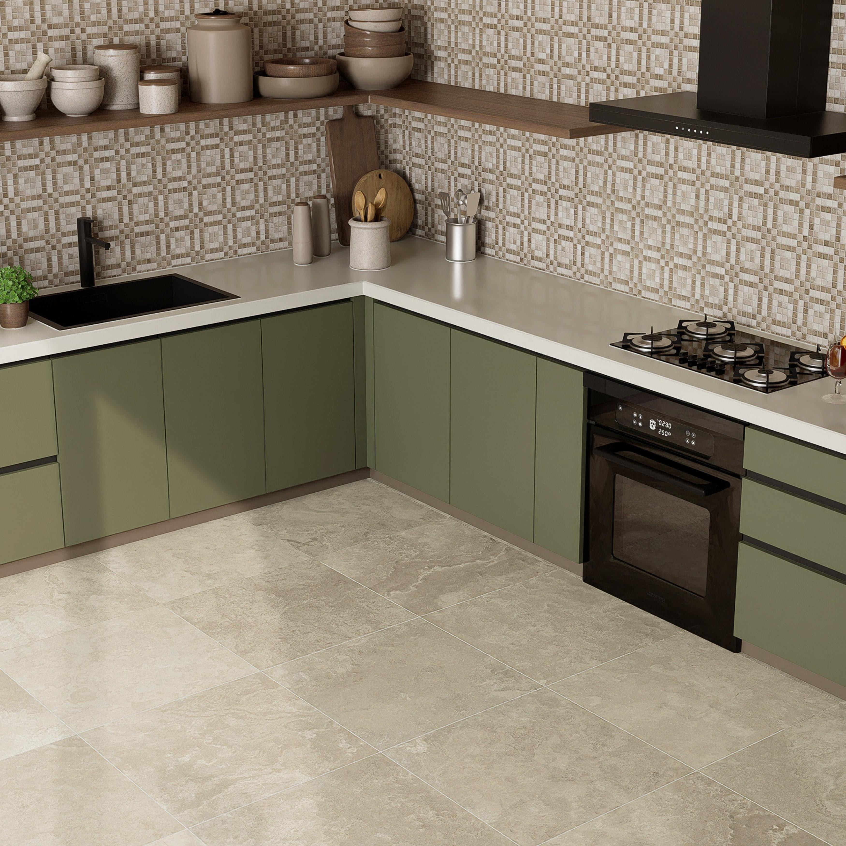 Merola Tile Echoes Deep 23 1 2 X 23 1 2 Porcelain Floor And Wall Tile