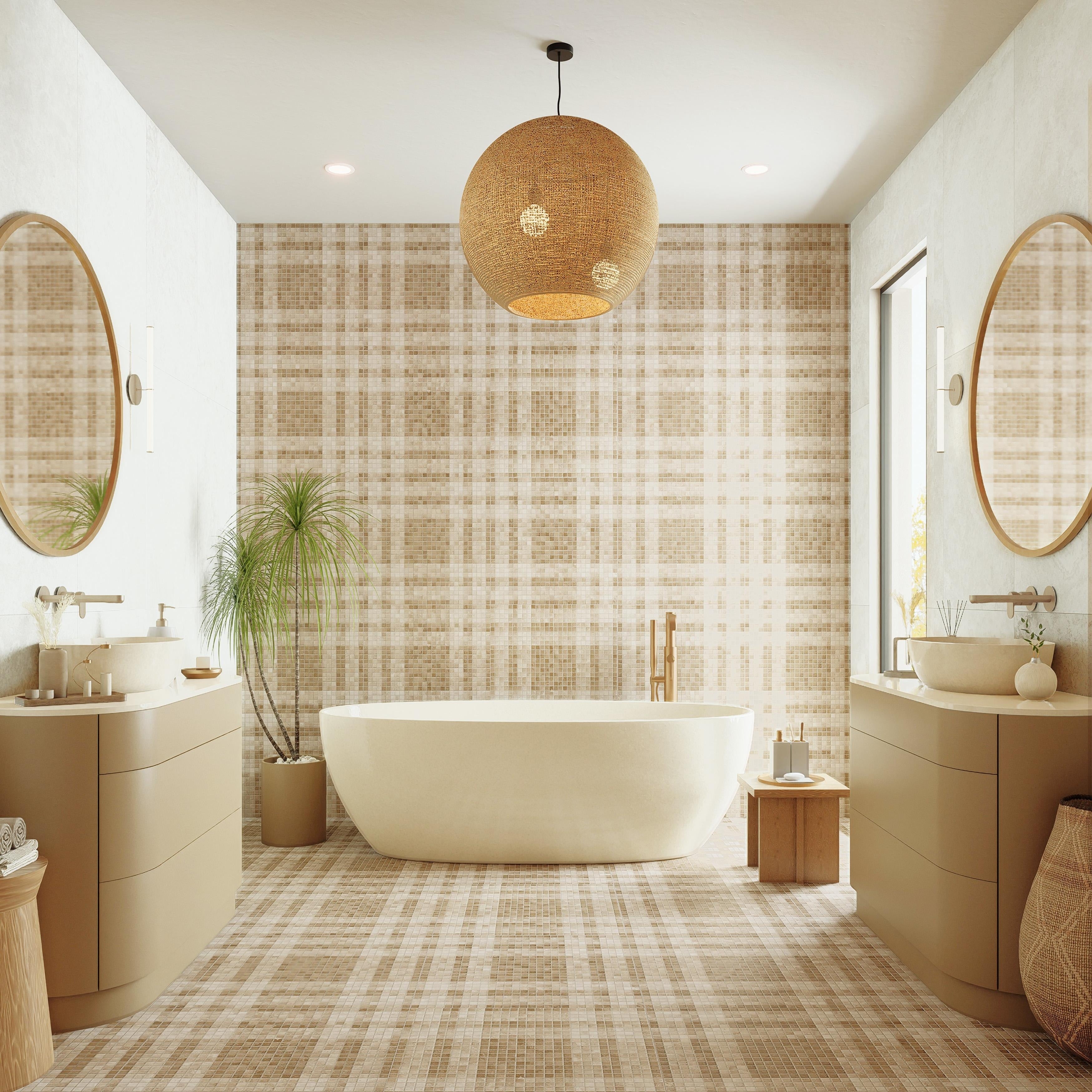 Merola Tile Echoes Scott Deco 23 1 2 X 23 1 2 Porcelain Floor And Wall Tile