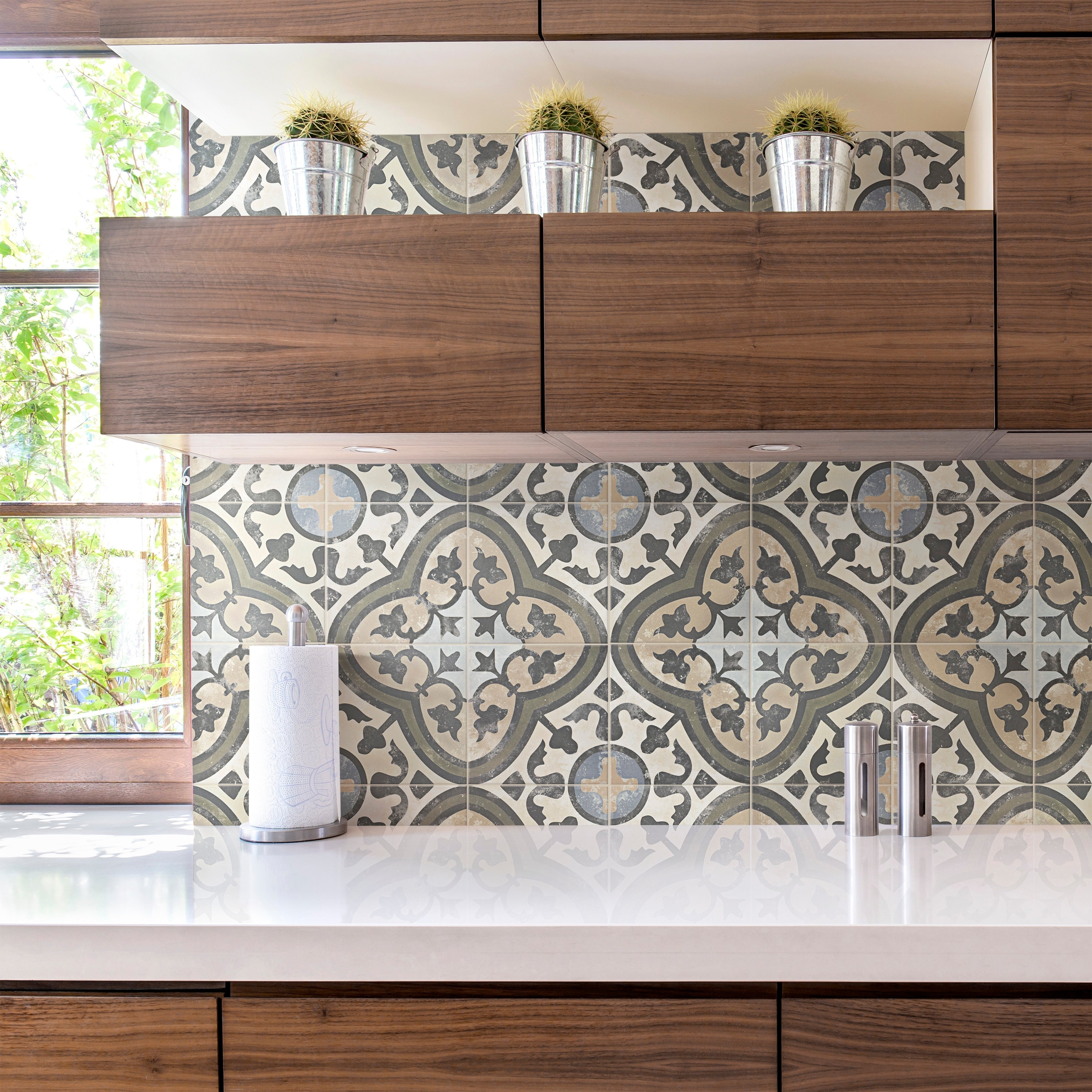 Somertile 9.75X9.75 Inch Concept Carthusian Porcelain Floor And Wall Tile 16 Tiles 10.76 Sqft.