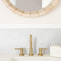 Somertile 11.625X12 Inch Expresiones Bevel Diamond White Glass Mosaic Floor And Wall Tile 10 Tiles 9.89 Sqft.