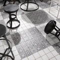 Somertile 13X13 Inch Faventia Nero Ceramic Floor And Wall Tile 10 Tiles 12.2 Sqft.