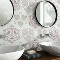 Somertile 8.625X9.875 Inch Fantasia Pink Hex Porcelain Floor And Wall Tile 25 Tiles 11.19 Sqft.