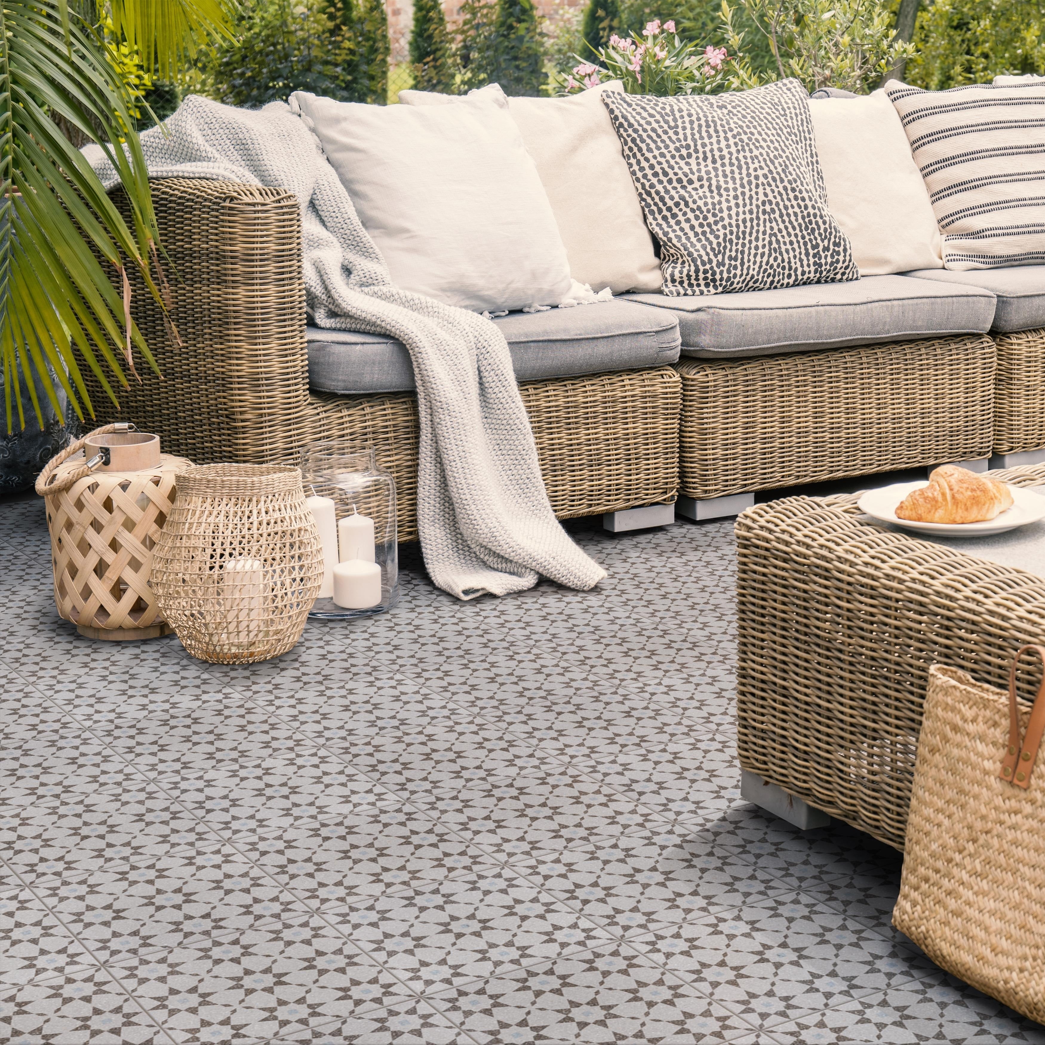 Somertile 11.5X11.5 Inch Piacenza Aventino Humo Porcelain Floor And Wall Tile 11 Tiles 10.55 Sqft.