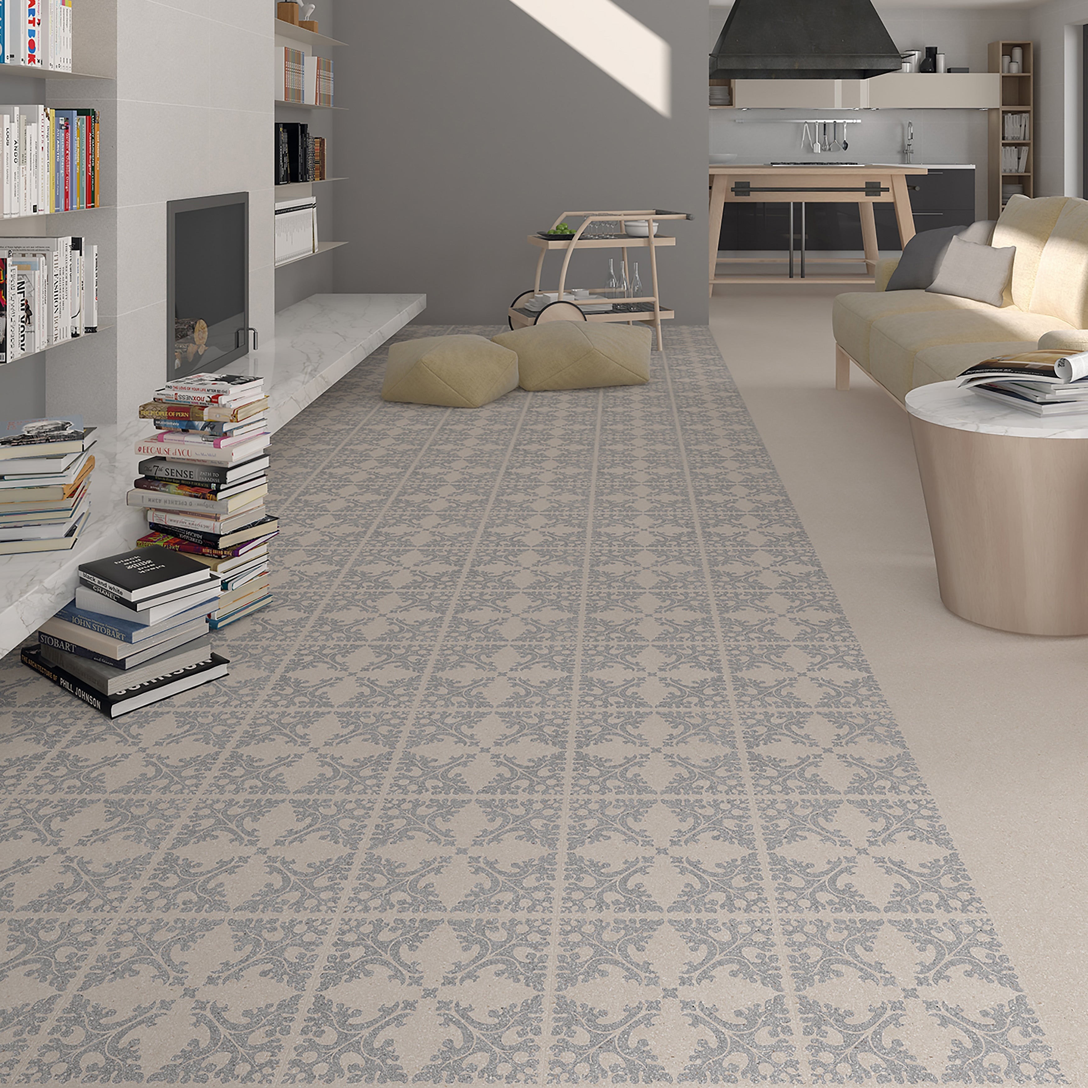 Somertile 11.5X11.5 Inch Piacenza Molise Crema Porcelain Floor And Wall Tile 11 Tiles 10.55 Sqft.