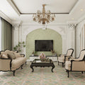 Merola Tile Fusione Intarsio Green 23 1 2 X 23 1 2 Porcelain Floor And Wall Tile