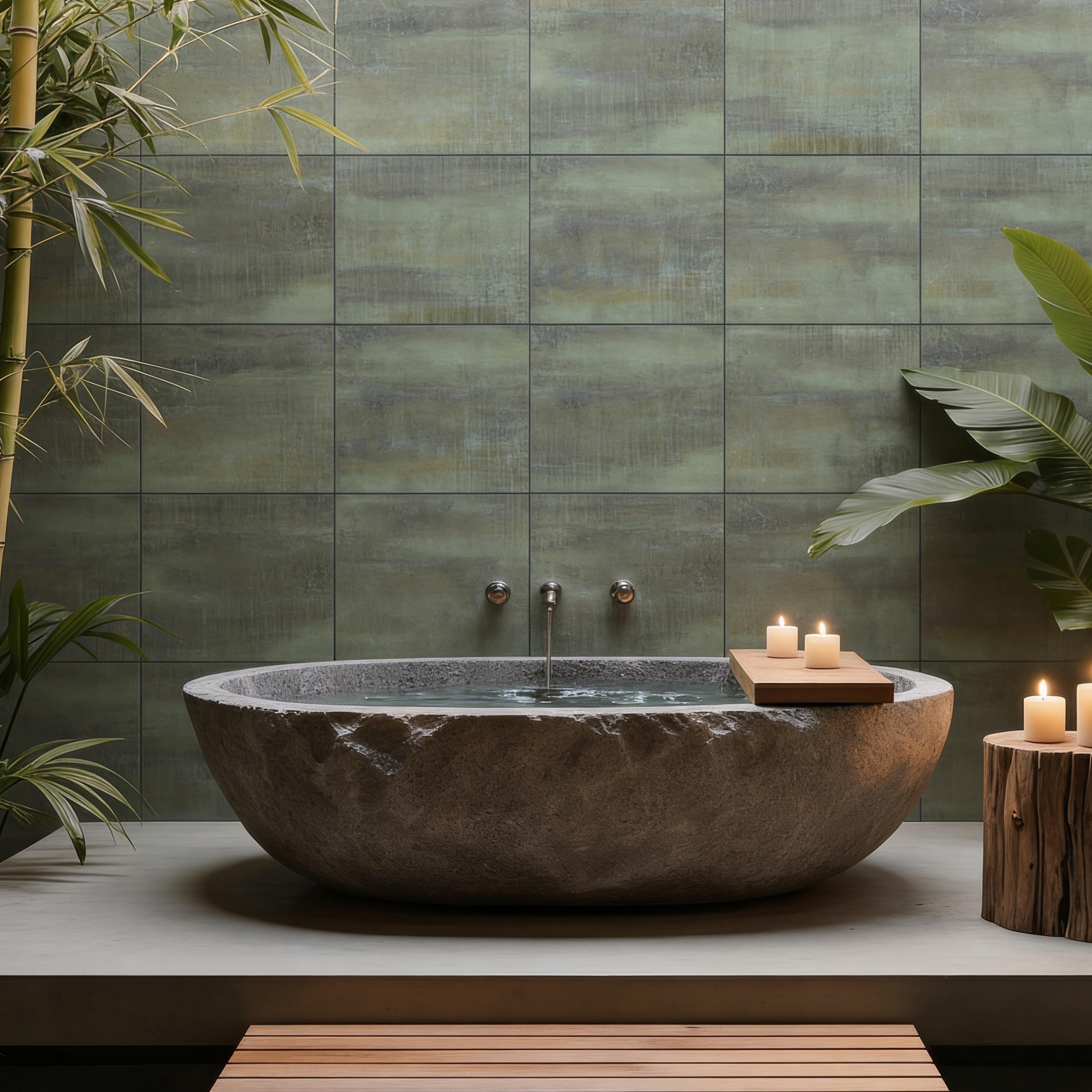 Merola Tile Fusione Reggia Green 23 1 2 X 23 1 2 Porcelain Floor And Wall Tile