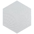 Somertile Gaudi Lux Hex White 8.63X9.88 Inch Porcelain Floor And Wall Tile 25 Tiles 11.56 Sqft. Case