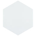 Somertile 7X8 Inch Hextile Glossy Blanco Ceramic Wall Tile 14 Tiles 4.4 Sqft.