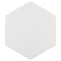 Somertile 7X8 Inch Hextile Matte Blanco Porcelain Floor And Wall Tile 14 Tiles 4.4 Sqft.