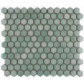 Somertile Hudson 1 Hex Mint Green 13 1 4 In. X 11 7 8 In. X 5Mm Porcelain Mosaic Floor And Wall Tile 10 Tiles 11.14 Sqft.