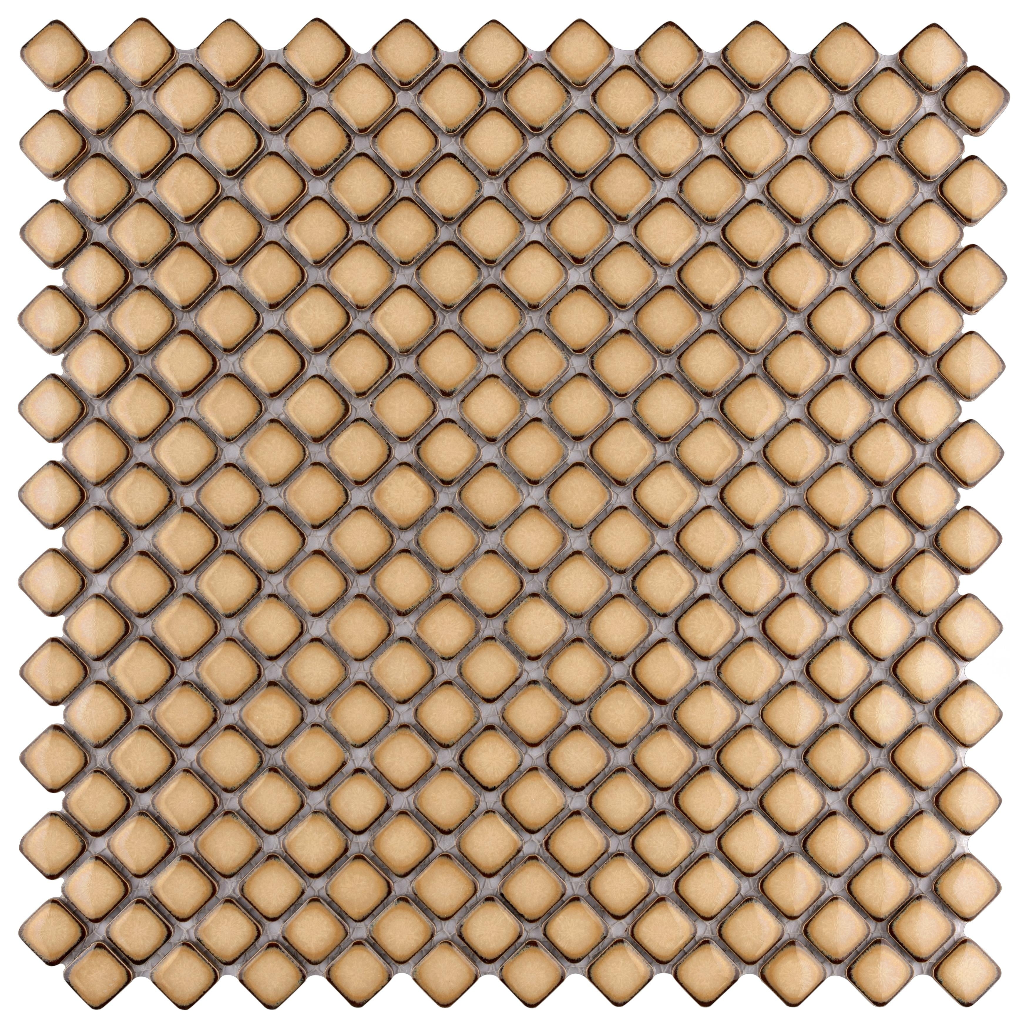 Somertile 12.375X12.375 Inch Jewel Caffe Porcelain Mosaic Floor And Wall Tile 10 Tiles 10.5 Sqft.