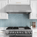 Somertile 12.375X12.375 Inch Jewel Marine Porcelain Mosaic Floor And Wall Tile 10 Tiles 10.5 Sqft.