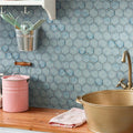 Somertile Hudson Due 2 In. Hex Marine 12 1 2 In. 11 1 4 In. X 5Mm Porcelain Mosaic Tile 10 Tiles 9.97 Sqft.