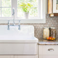 Somertile Hudson 2 Due Hex Truffle 12 1 2 In.X 11 1 4 In. X 5Mm Porcelain Floor And Wall Mosaic Tile 10 Tiles 9.97 Sqft.