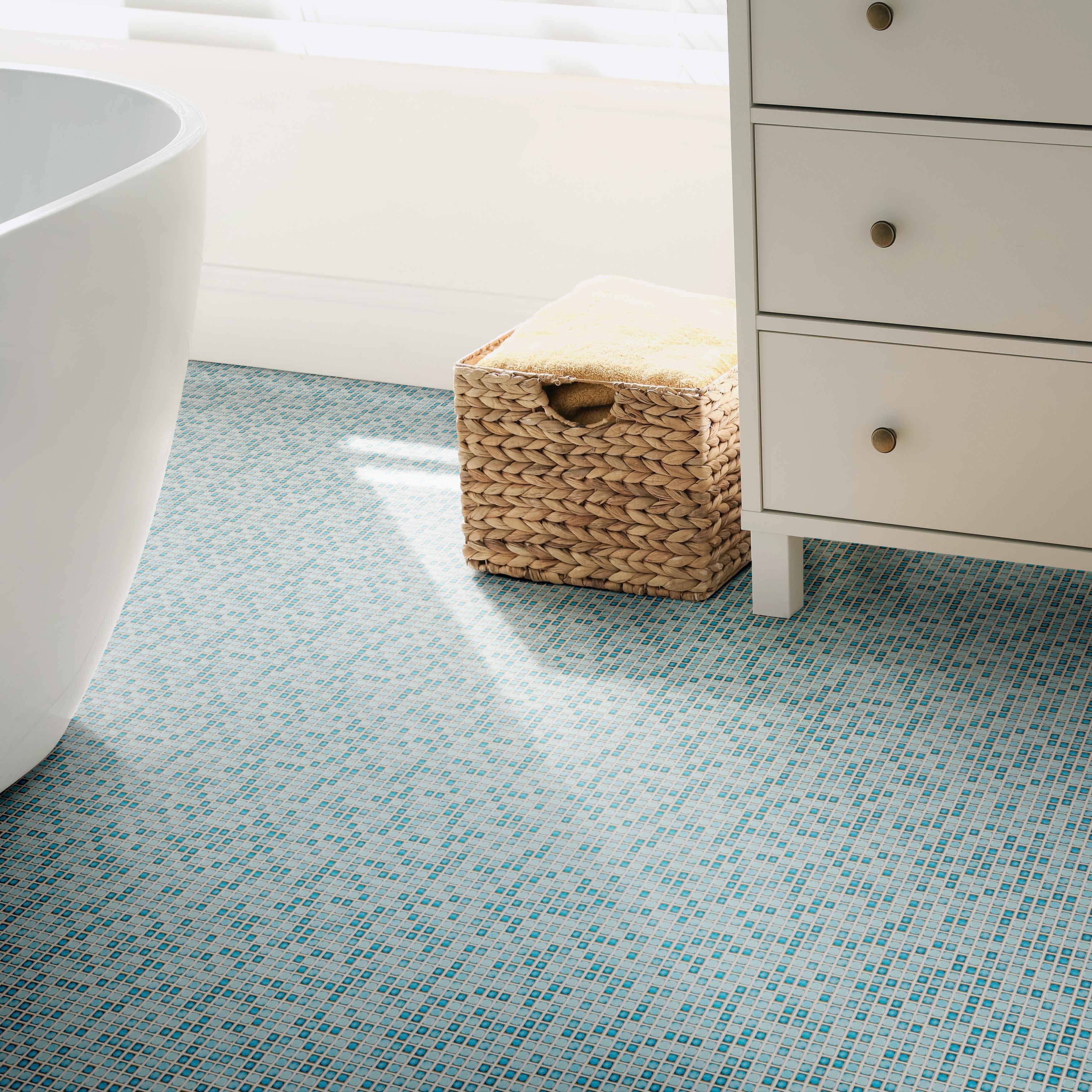 Somertile 12.375X12.375 Inch Frontier Marine Porcelain Mosaic Floor And Wall Tile 10 Tiles 10.5 Sqft.