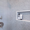 Somertile 12X12.625 Inch Penny Grey Eye Porcelain Mosaic Floor And Wall Tile 10 Tiles 10.2 Sqft.