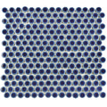 Somertile 12X12.625 Inch Penny Smoky Blue Porcelain Mosaic Floor And Wall Tile 10 Tiles 10.2 Sqft.