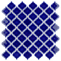 Somertile 12.375X12.5 Inch Antaeus Cobalt Blue Porcelain Mosaic Floor And Wall Tile 10 Tiles 10.7 Sqft.