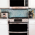 Somertile 12.375X12.5 Inch Antaeus Marine Porcelain Mosaic Floor And Wall Tile 10 Tiles 10.7 Sqft.