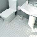 Somertile 12.375X12.5 Inch Antaeus Matte White Porcelain Mosaic Floor And Wall Tile 10 Tiles 10.7 Sqft.
