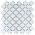 Somertile 12.375X12.5 Inch Antaeus Silk White Porcelain Mosaic Floor And Wall Tile 10 Tiles 10.7 Sqft.