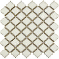 Somertile 12.375X12.5 Inch Antaeus Snowcap White Porcelain Mosaic Floor And Wall Tile 10 Tiles 10.7 Sqft.