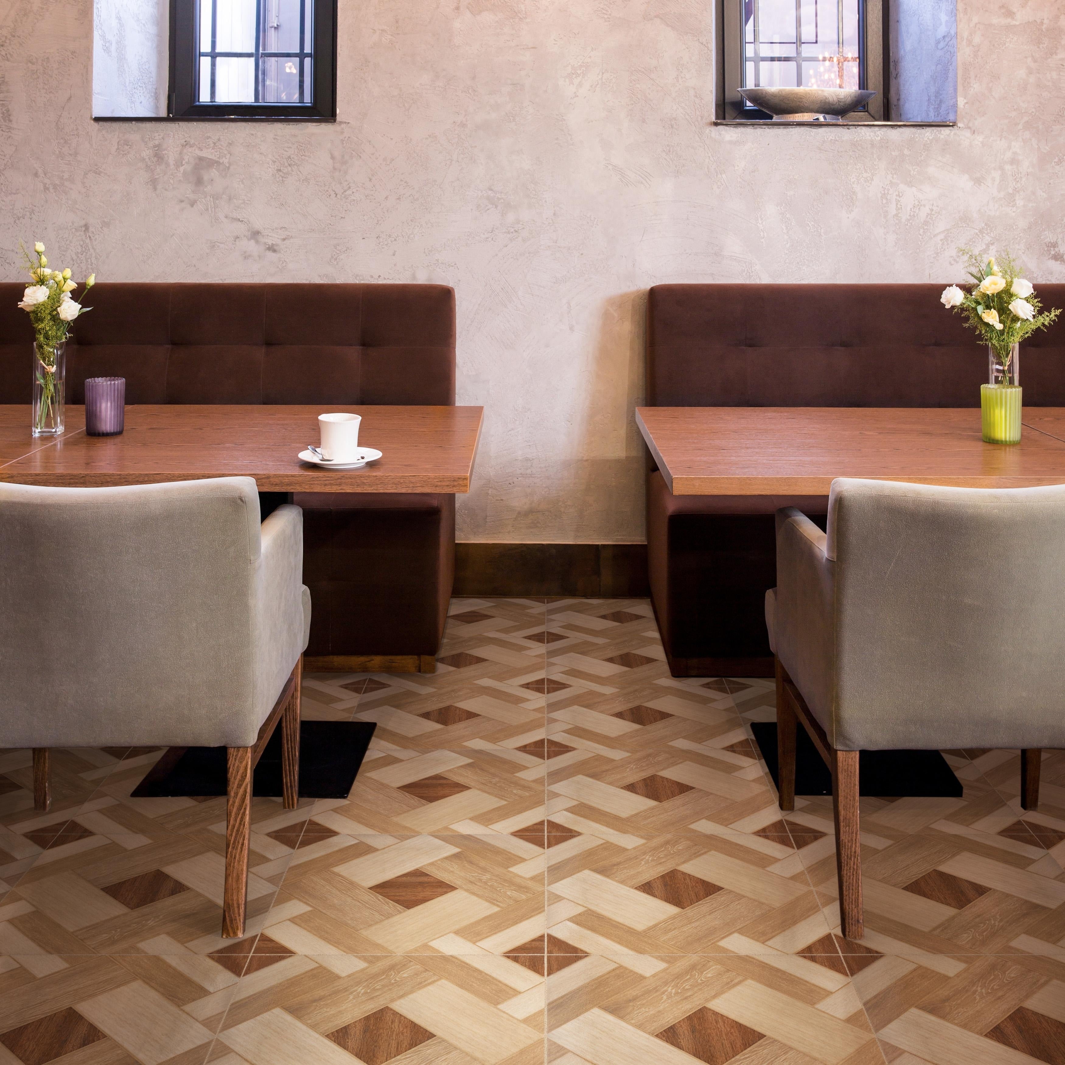Somertile 17.75 X 17.75 Inch Huelva Caramelo Ceramic Floor And Wall Tile 10 Tiles 22.34 Sqft.