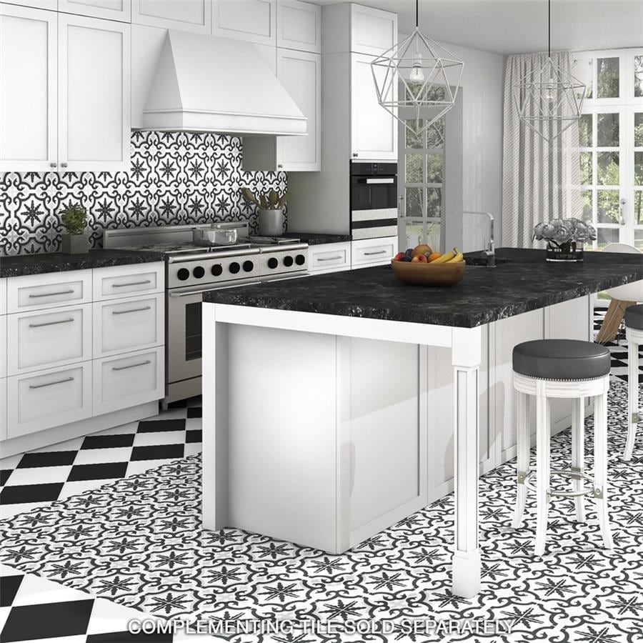 Somertile 9.75X9.75 Inch Pera Porcelain Floor And Wall Tile 16 Tiles 10.76 Sqft.