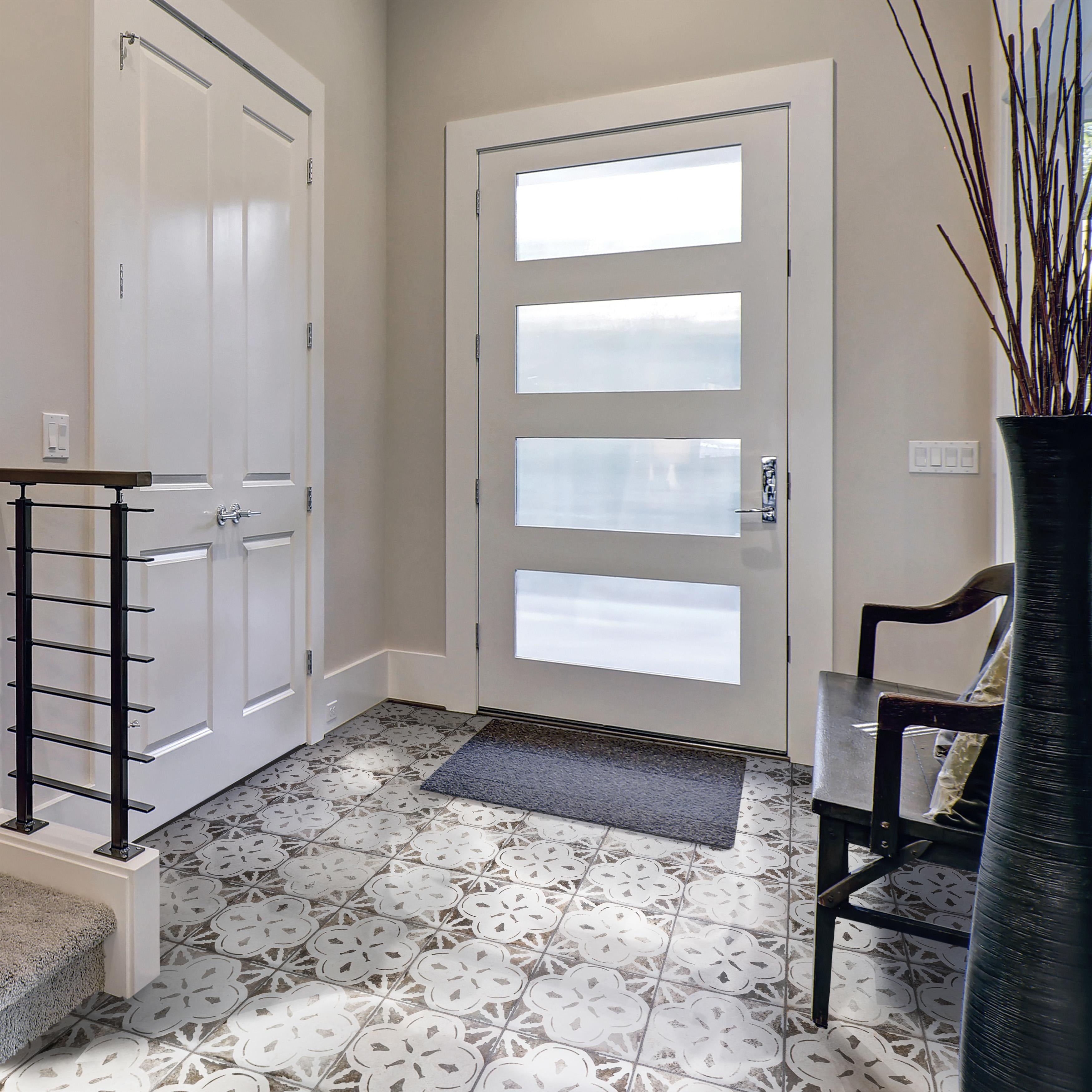 Somertile 17.63 In. X 17.63 In. Royals Aurora Nero Ceramic Floor And Wall Tile 5 Tiles 11.02 Sqft.
