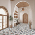 Merola Tile Kings Farfalla Blue 17 5 8 X 17 5 8 Ceramic Floor And Wall Tile Case 5 Tiles