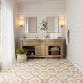 Merola Tile Kings Farfalla Mustard 17 5 8 X 17 5 8 Ceramic Floor And Wall Tile Case 5 Tiles