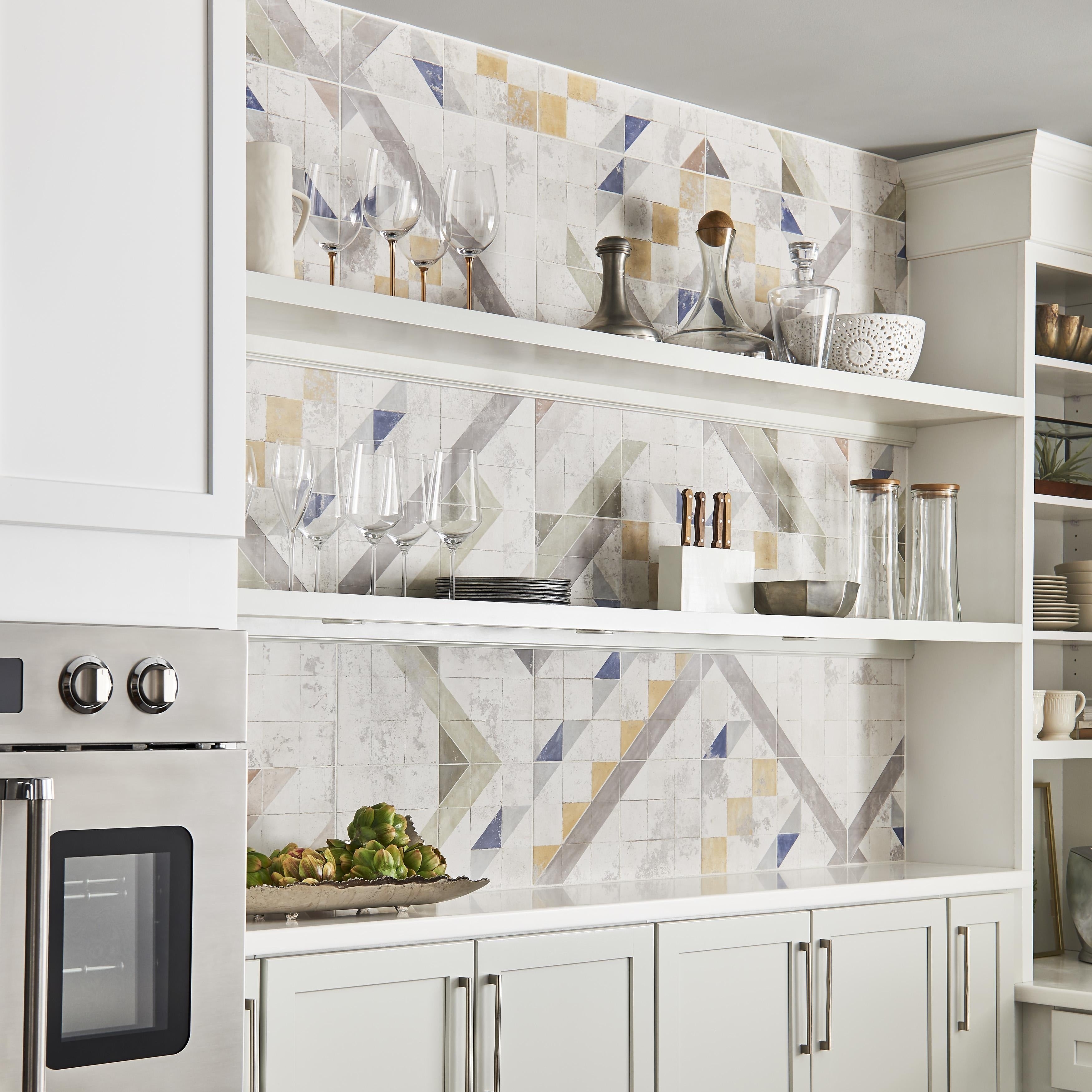 Somertile 17.88X17.88 Inch Royals Mire Colors Porcelain Floor And Wall Tile 5 Tiles 11.33 Sqft.