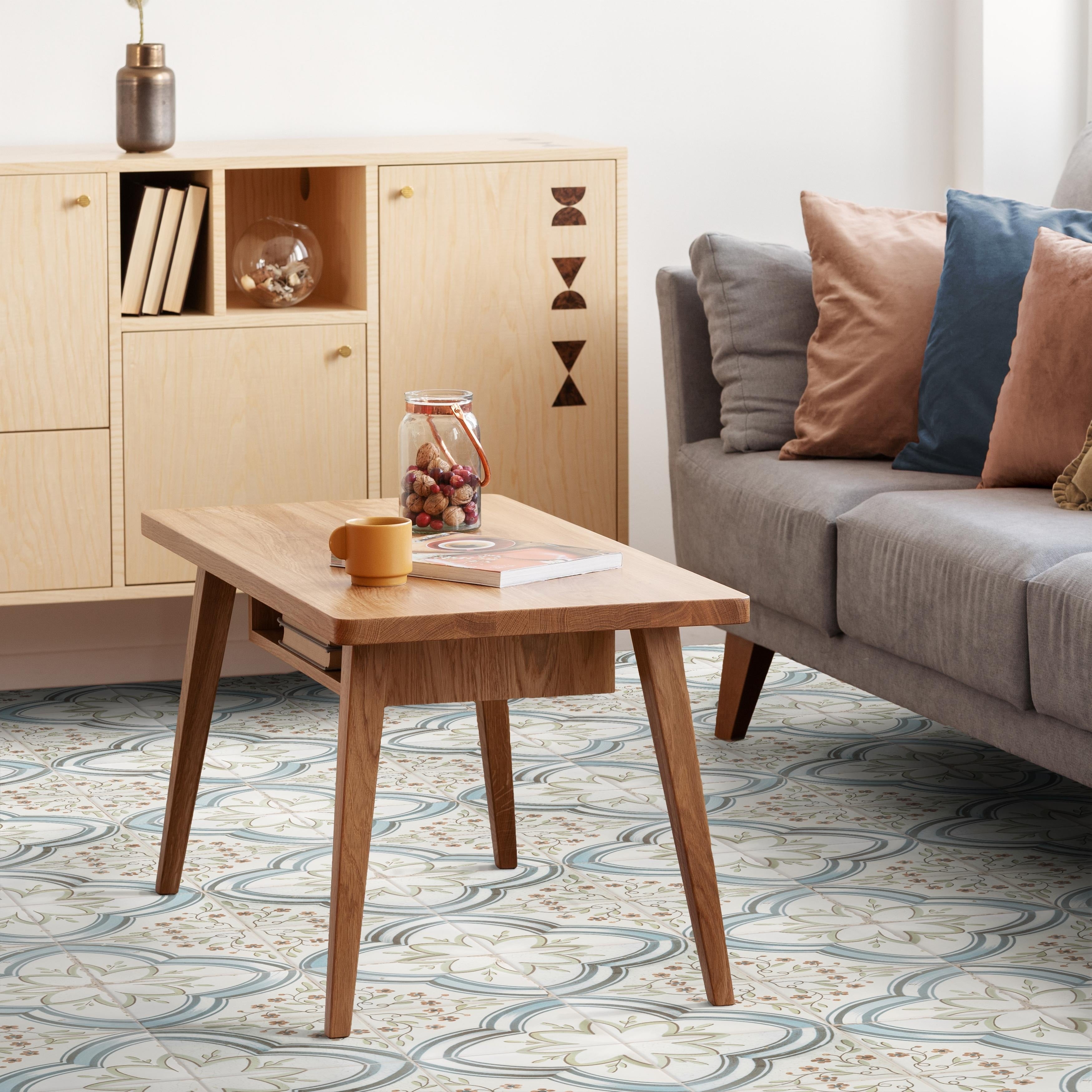 Somertile 17.625X17.625 Inch Almeria Ceramic Floor And Wall Tile 5 Tiles 11.02 Sqft.