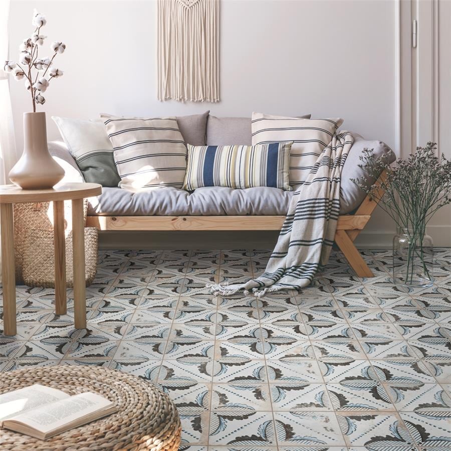 Somertile Kings Root Pinnate 17.75X17.75 Inch Ceramic Floor And Wall Tile 5 Tiles 11.02 Sqft. Case