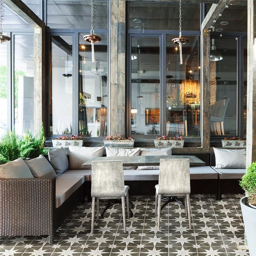 Somertile 17.63 X 17.63 Inch Royals Estrella Night Ceramic Floor And Wall Tile 5 Tiles 11.02 Sqft.