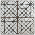 Somertile 17.625X17.625 Inch Royals Cathedral Nero Ceramic Floor And Wall Tile 5 Tiles 11.02 Sqft.