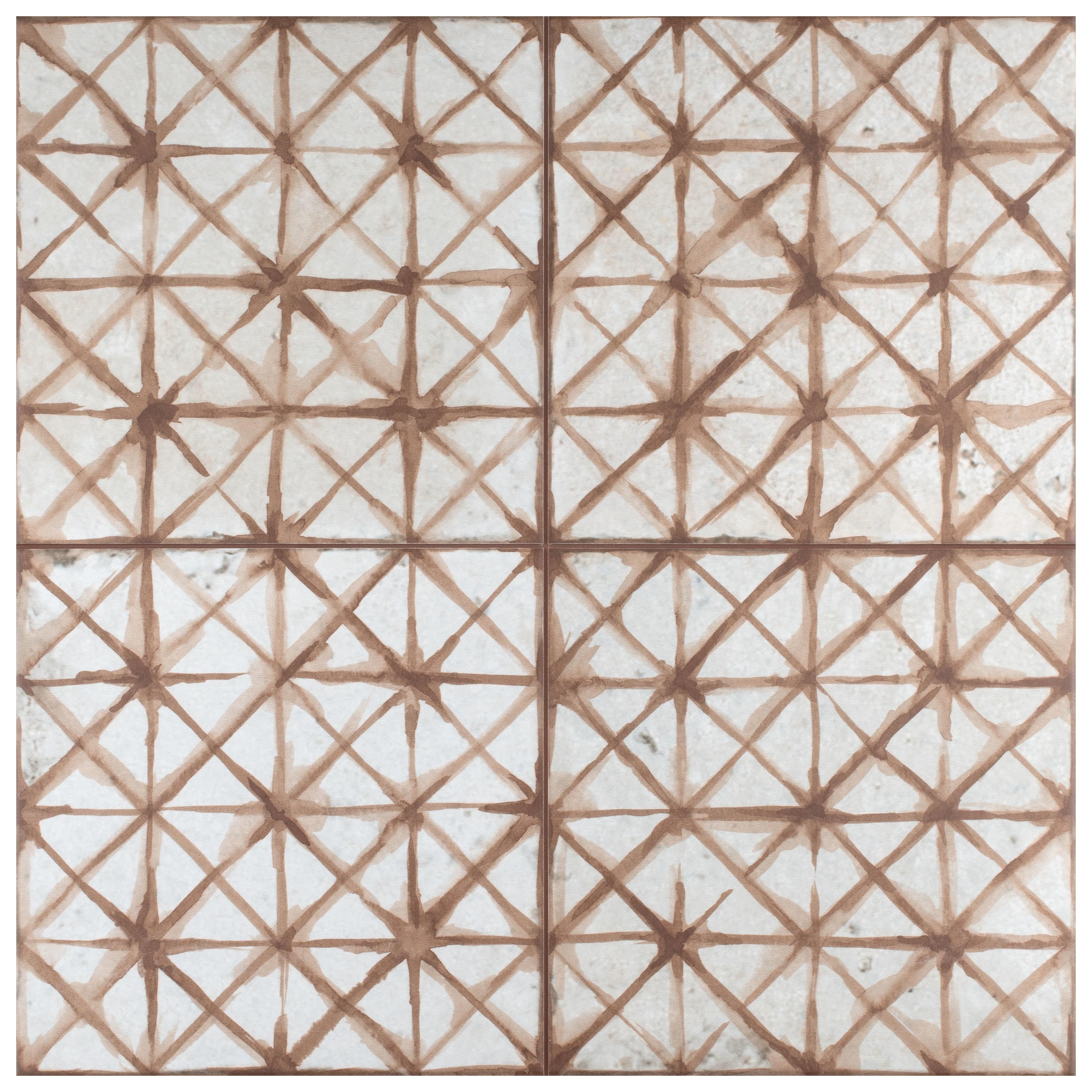 Somertile 17.625X17.625 Inch Royals Cathedral Oxide Ceramic Floor And Wall Tile 5 Tiles 11.02 Sqft.
